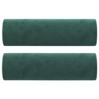 Tweezitsbank met sierkussens 120 cm fluweel donkergroen - thumbnail