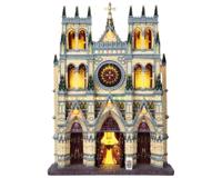 Lemax st. patrick&apos;s cathedral verlichte kerk 2009 - thumbnail
