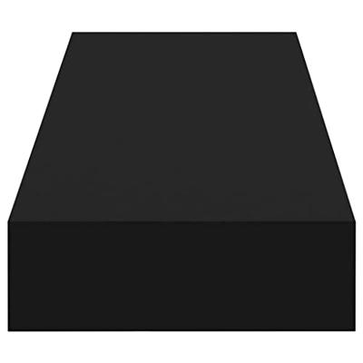 Wandschap met lade zwevend 80x25x8 cm zwart - thumbnail