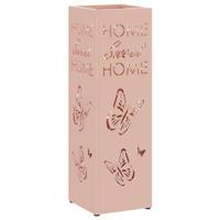 VidaXL Paraplu standaard met opslag roze 15,5 x 15,5 x 49 cm metaal - thumbnail