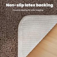 VidaXL Antislip badmat bruin 60 x 90 cm pp - thumbnail