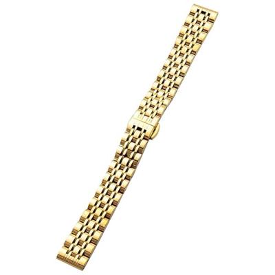 By Qubix - Metalen schakelbandje - Goud - Compatible met Garmin Lily 2 - Compatible Garmin bandje