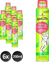 Schwarzkopf Got2b Fresh & Fabulous Extra Fresh Droogshampoo - Voordeelverpakking 6x200ml - thumbnail