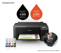 Epson EcoTank ET-1810 Printer Inkjet Kleur A4 Duplex, Inktbijvulsysteem, USB, WiFi - thumbnail