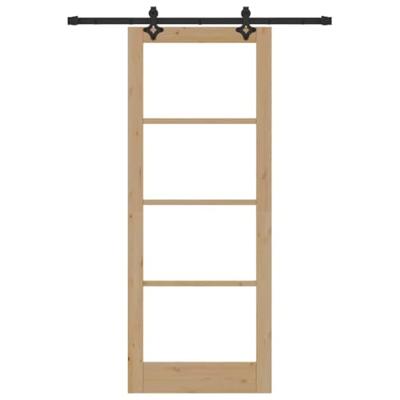 Schuifdeur met Hardware Set - 83x211 cm - Massief Vurenhout
