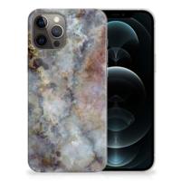 iPhone 12 Pro Max | TPU | Siliconen hoesje | Marmer Grijs - thumbnail