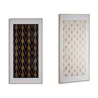 Canvas Gift Decor Geometrisch 61,5 x 3 x 121,5 cm (2 Stuks) - thumbnail