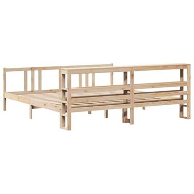 Bedframe met hoofdbord massief grenenhout 180x200 cm