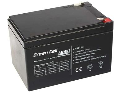 Green Cell Green Cell - USV-Akku - 1 x Batterie - Bleisäure Loodaccu 12 V 12 Ah Loodvlies (AGM) (b x h x d) 151 x 95 x 98 mm Kabelschoen 6.35 mm