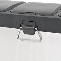 VidaXL Pedaalemmer voor recycling 24 l roestvrij staal - thumbnail