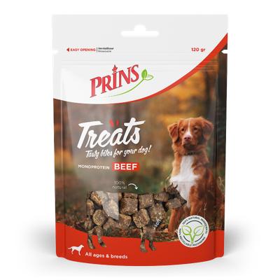 Prins Treats Beef (rund) hondensnack (120g) Per stuk Prins Treats Beef (rund) hondensnack (120g) Per stuk