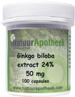 Natuurapotheek Ginkgo biloba 24% 50mg 100 Capsules - thumbnail
