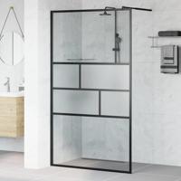 Inloop Douche Wand Zwart 80 x 195 x 0.5 cm Glas en Aluminium - thumbnail