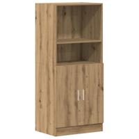 Keukenkast 57x41,5x131,5 cm bewerkt hout artisanaal eiken - thumbnail
