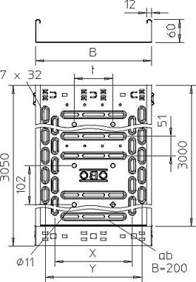 OBO Bettermann 6047654 Kabelgoot (l x b x h) 3 m x 300.00 mm x 60.00 mm 3 m OBO Bettermann 6047654 Kabelgoot (l x b x h) 3 m x 300.00 mm x 60.00 mm 3 m
