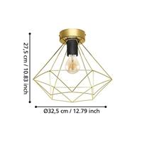 Eglo Gouden plafondlampTarbes - 43678 - thumbnail