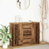 Dressoir met lades 100,5x35x76 cm spaanplaat bewerkt hout - thumbnail