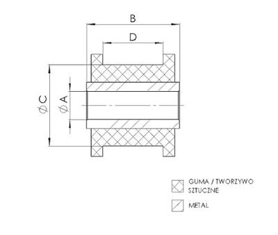 Draagarmrubber TED86451