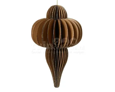 Kerstornament Papieren Pegel 40cm Bruin