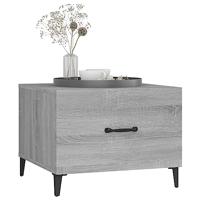 Salontafel met metalen poten 50x50x40 cm grijs sonoma eiken - thumbnail