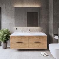 Onderkast Gliss Design Eleganz Hera Zwart 120 cm 2 Lades Oak Classic Gliss Design - thumbnail