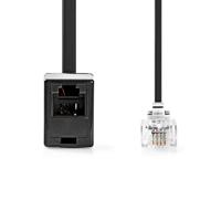 Nedis Telecomverlengkabel | RJ11 Male naar RJ11 Female | 10 m | RJ11 | 1 stuks - TCGP90205BK100 TCGP90205BK100 - thumbnail