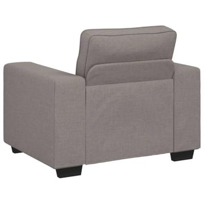 3-delige Loungeset met kussens stof taupe