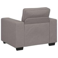 3-delige Loungeset met kussens stof taupe - thumbnail