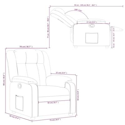Fauteuil verstelbaar stof donkerbruin Fauteuil verstelbaar stof donkerbruin