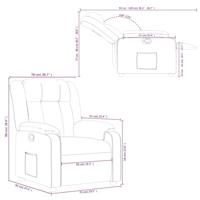 Fauteuil verstelbaar kunstleer grijs - thumbnail