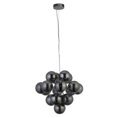 Searchlight Hanglamp GlasBerry Globe 17-lichts zwart met smoke glas - 52131-17SM Searchlight Hanglamp GlasBerry Globe 17-lichts zwart met smoke glas - 52131-17SM