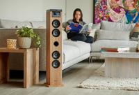 Torenluidspreker - THOMSON - Zwart/Hout - Bluetooth/CD/USB/SD, 60W, FM-radio, Afstandsbediening, Voeding 230V - thumbnail