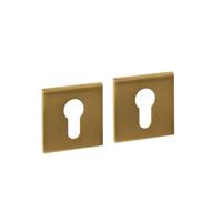 Intersteel Set van 2 cilinderrozettenTira vierkant messing mat 53x53mm - 1314.103087 - thumbnail