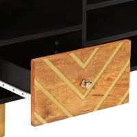 Tv-meubel 100x33,5x46 cm massief mangohout bruin en zwart - thumbnail