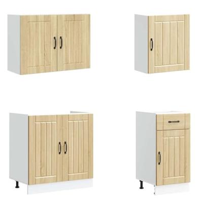 7-delige Keukenkastenset Lucca bewerkt hout sonoma eikenkleur