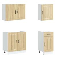 7-delige Keukenkastenset Lucca bewerkt hout sonoma eikenkleur - thumbnail