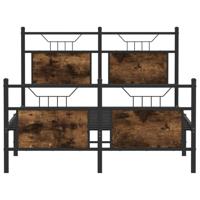 Bedframe zonder matras hout gerookt eikenkleurig 120x190 cm - thumbnail