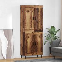 Hoge kast 2 pcs Oud Hout Bewerkt hout - thumbnail