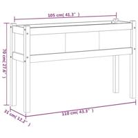 Plantenbakken met poten 2 st massief grenenhout wit - thumbnail