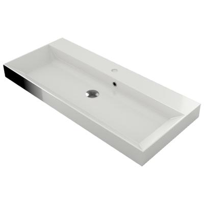 Wastafel Gliss Design Lako 70 cm Zonder Kraangat Glans Wit Wastafel Gliss Design Lako 70 cm Zonder Kraangat Glans Wit