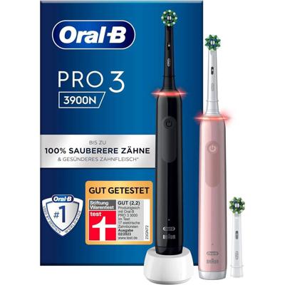 Oral B Elektrische tandenborstel pro 3 3900 black pink 1 Set