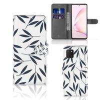 Samsung Note 10 Lite Hoesje Leaves Blue - thumbnail