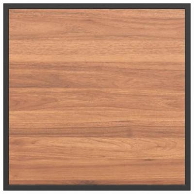 Salontafel Zwart en Bruin 55 x 55 x 35 cm Gepoedercoat staal