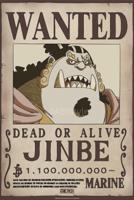 Poster One Piece - Wanted Jinbe Wano 38x52cm - thumbnail