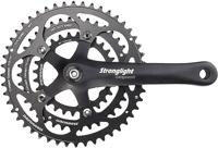 STRONGLIGHT crankstel "impact" crankset strongl.impact 28/38/48t black - thumbnail