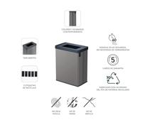 Recycling prullenbak Curver VERTO Grijs 54 L Plastic - thumbnail