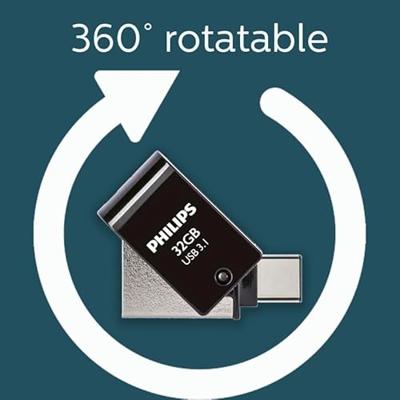 USB-stick 3.1 Philips USB-C 2-in-1 Midnight Black 32GB