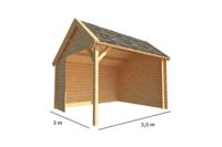 Overkapping Michelle-Jolijn 350 cm bij 300 cm diep kapschuurdak Warentuin Collection - Warentuin collection - thumbnail