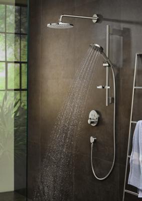 Hansgrohe Raindance select p 1jet powderrain hoofddouche met douchearm chroom 27607000 Hansgrohe Raindance select p 1jet powderrain hoofddouche met douchearm chroom 27607000