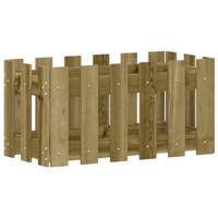 Plantenbak met hekontwerp 60x30x30 cm gempregneerd grenenhout - thumbnail